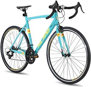 HILAND 700c Road Bike 14 Speed, Aluminum Frame Racing Bike, City Commuter Bicycle for Men Women