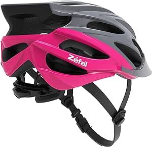 Zefal Women's Pro Gray Pink Bike Helmet (Universal Dial, 24 Large Vents, Ages 14+)