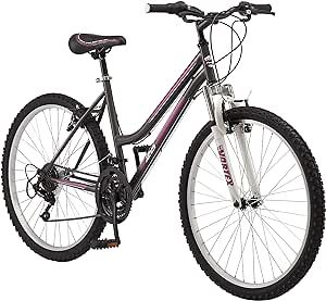 Pacific Mountain Sport Bike for Adult Youth Men Women, 24-26-Inch Wheels, 18-Speed Twist Shifters, Linear Pull Brake, Front Suspension, and Steel Frame