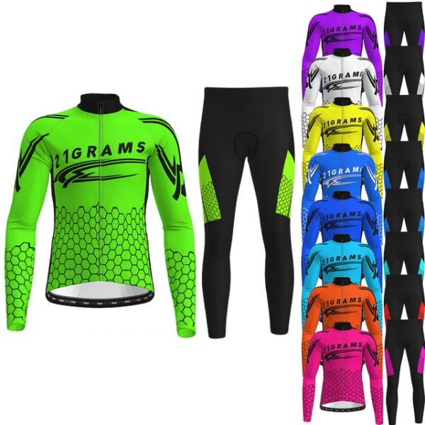 21Grams® Men's Long Sleeve Cycling Jersey & Tights