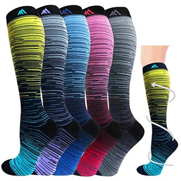 3 Pairs Knee High Compression Socks