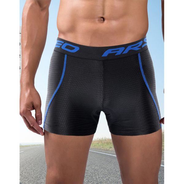 Arsuxeo Men's 3-Pack Padded Cycling Shorts