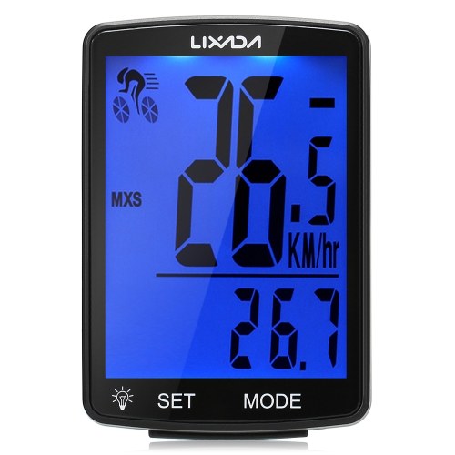 LIXADA Wireless Bike Computer with LCD Screen