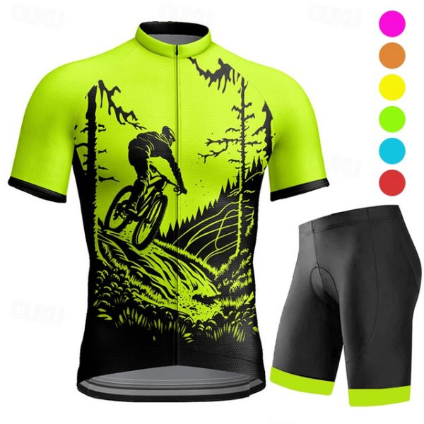 Men's Cycling Jersey and Bib Shorts Set