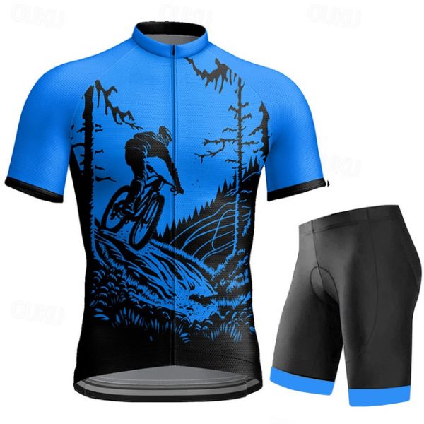 Men's Cycling Jersey and Bib Shorts Set