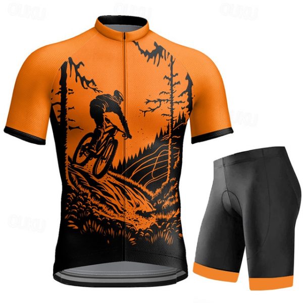 Men's Cycling Jersey and Bib Shorts Set