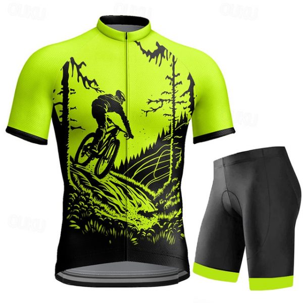 Men's Cycling Jersey and Bib Shorts Set