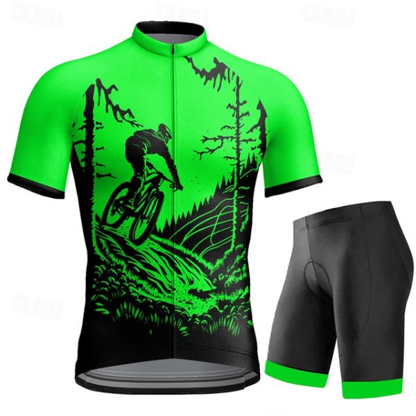 Men's Cycling Jersey and Bib Shorts Set