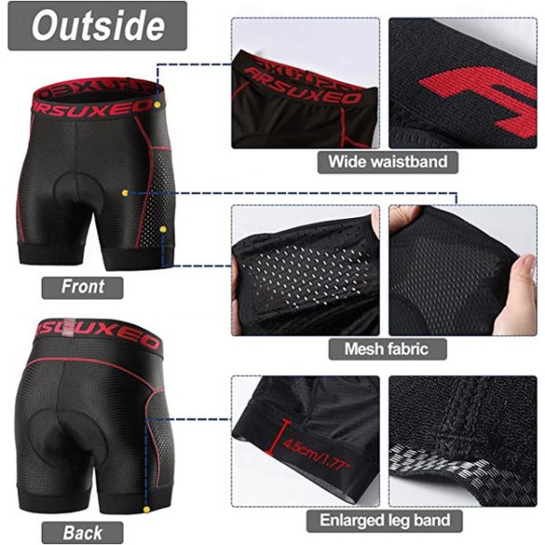 Men's Padded Cycling Shorts - Breathable