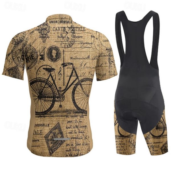 Men's Short Sleeve Cycling Jersey & Bib Shorts