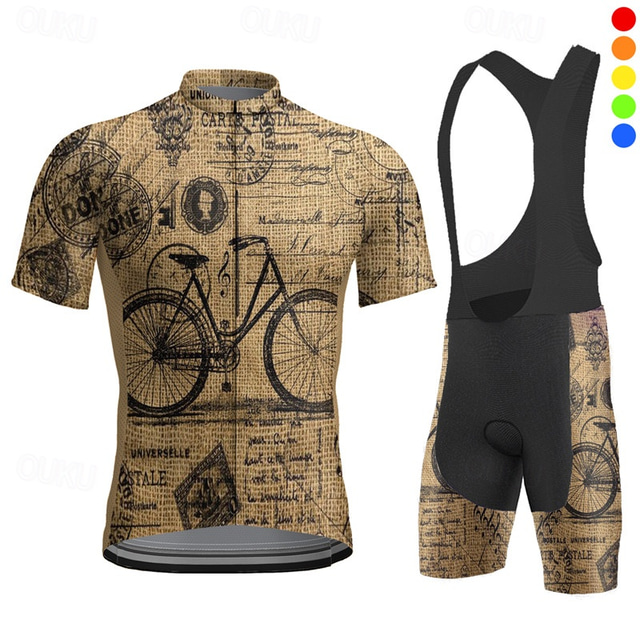 Men’s Short Sleeve Cycling Jersey & Bib Shorts