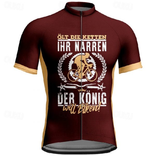 Men's Short Sleeve Cycling Jersey with Pockets