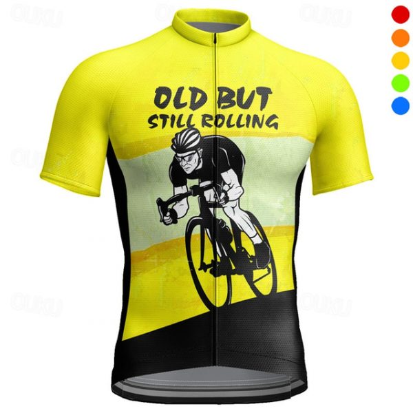 Men's Short Sleeve Cycling Jersey with Pockets