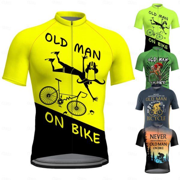 Men's Short Sleeve Cycling Jersey with Pockets