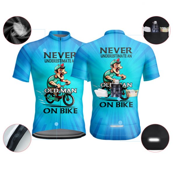 Men's Short Sleeve Cycling Jersey with Pockets