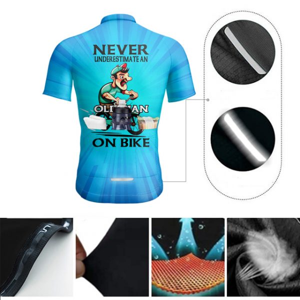 Men's Short Sleeve Cycling Jersey with Pockets