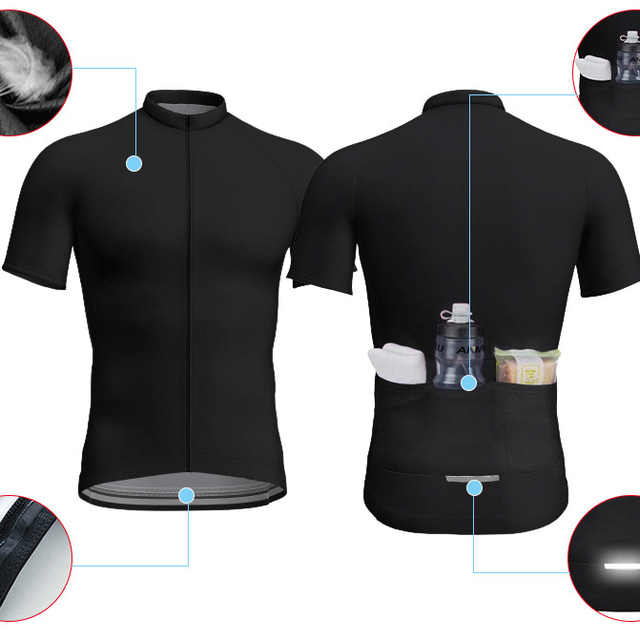 Men’s Short Sleeve Cycling Jersey with Pockets