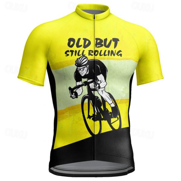 Men's Short Sleeve Cycling Jersey with Pockets