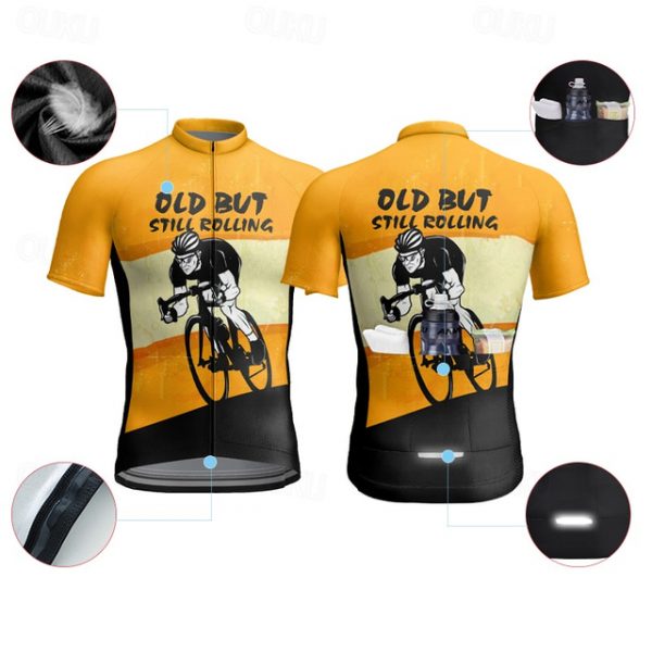 Men's Short Sleeve Cycling Jersey with Pockets