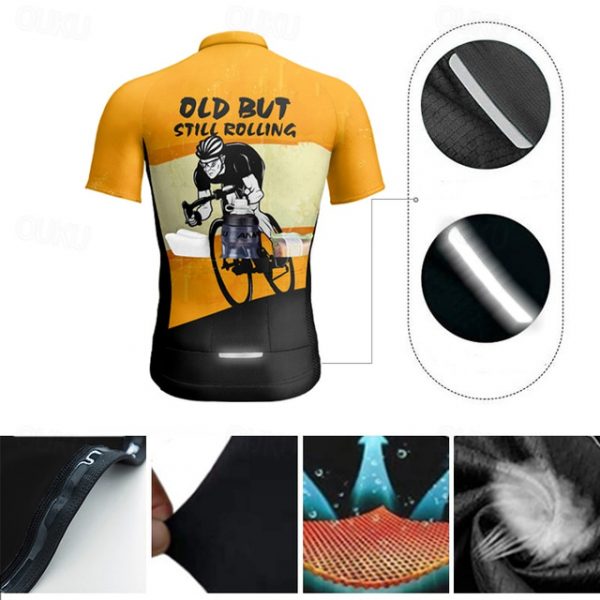 Men's Short Sleeve Cycling Jersey with Pockets