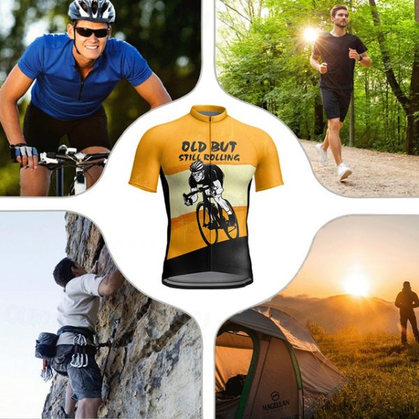 Men's Short Sleeve Cycling Jersey with Pockets