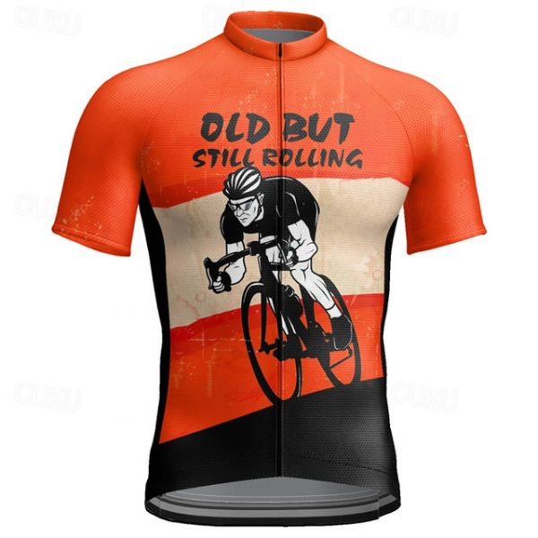 Men's Short Sleeve Cycling Jersey with Pockets