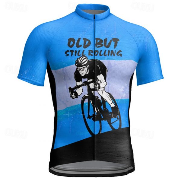 Men's Short Sleeve Cycling Jersey with Pockets