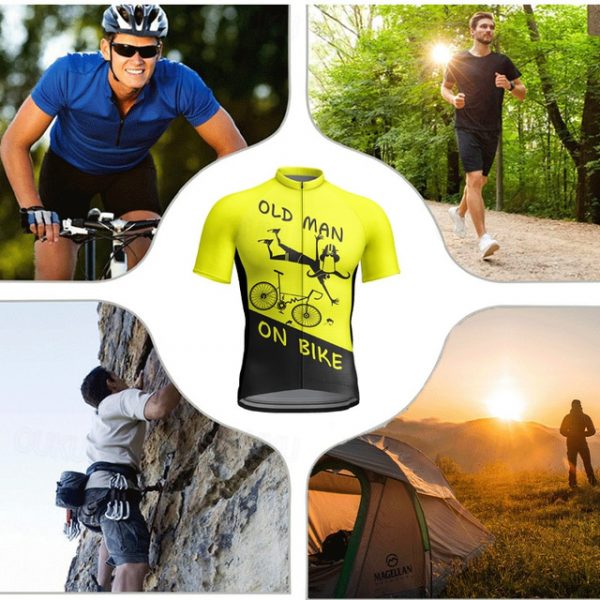 Men's Short Sleeve Cycling Jersey with Pockets