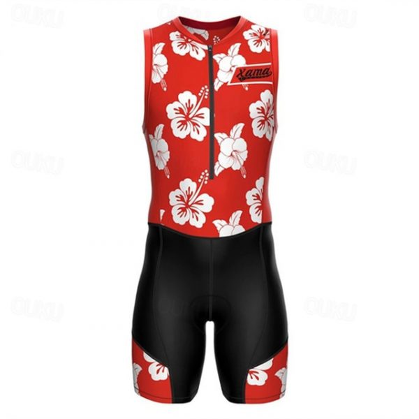 Men's Sleeveless Triathlon Suit - Silver/Yellow