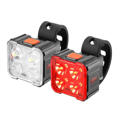 Rechargeable Waterproof Bike Lights Set