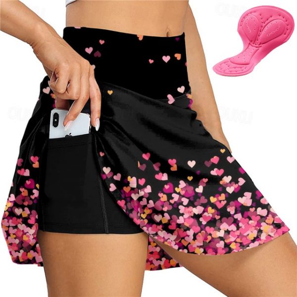 Women's Floral Cycling Skort with Pad