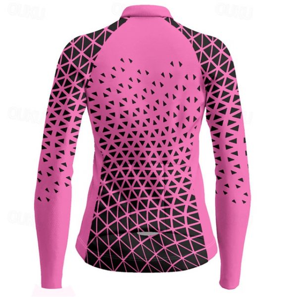 Women's Long Sleeve Cycling Jersey with Pockets