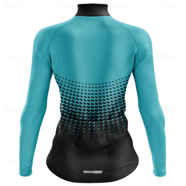 Women's Long Sleeve Cycling Jersey with Pockets