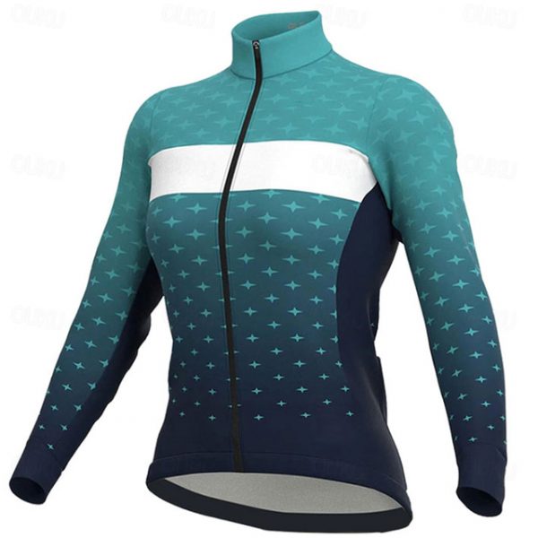 Women's Long Sleeve Cycling Jersey with Pockets