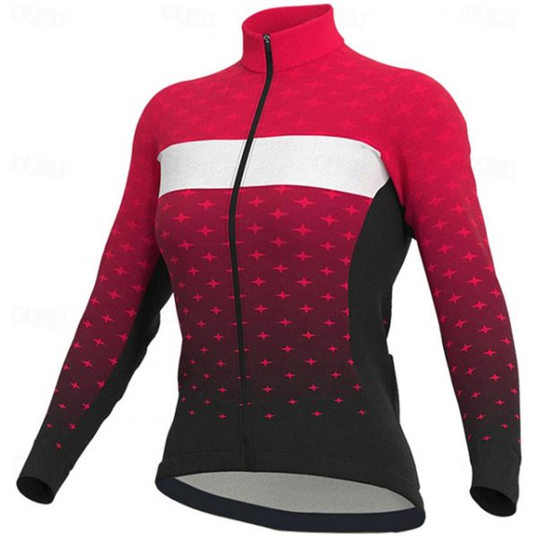 Women's Long Sleeve Cycling Jersey with Pockets