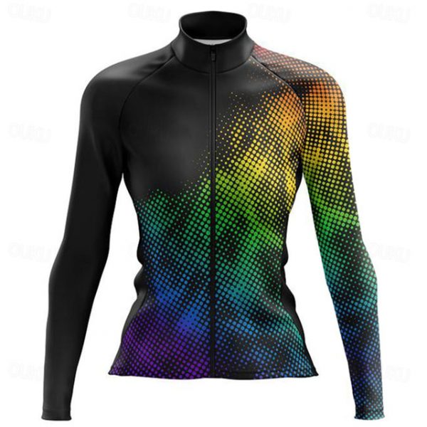 Women's Long Sleeve Cycling Jersey with Pockets