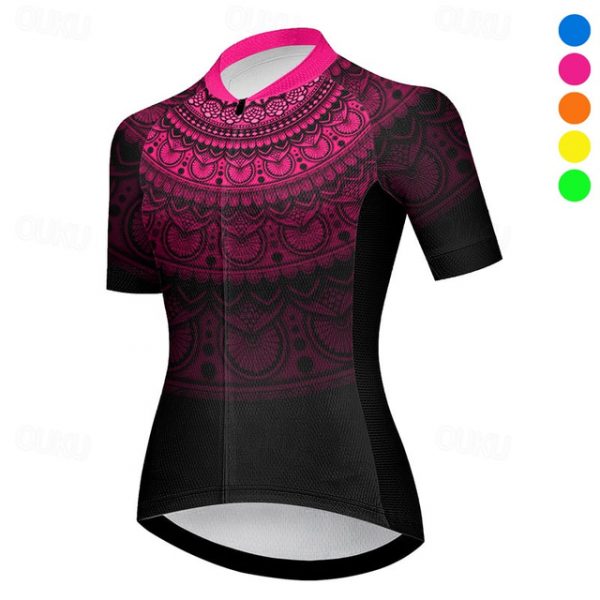 Women's Short Sleeve Cycling Jersey with Pockets