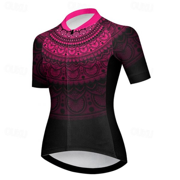 Women's Short Sleeve Cycling Jersey with Pockets