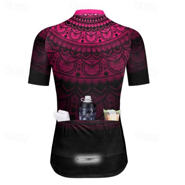 Women's Short Sleeve Cycling Jersey with Pockets