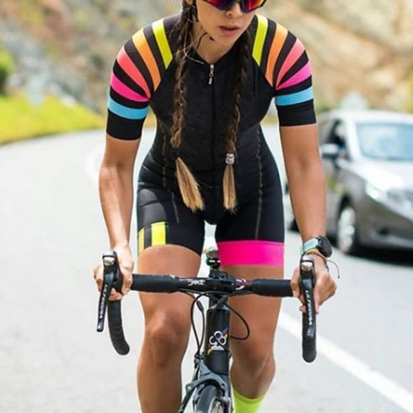 Women's Short Sleeve Triathlon Cycling Suit