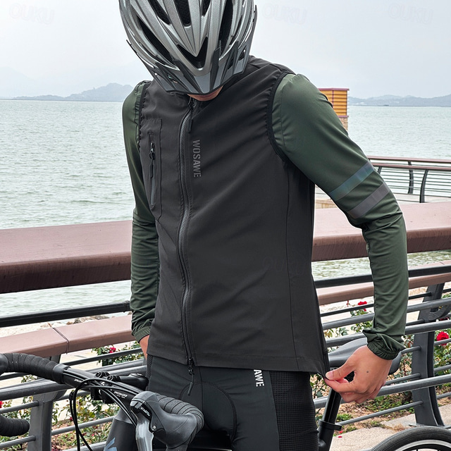 WOSAWECycling Breathable Windbreaker Vest Jacket