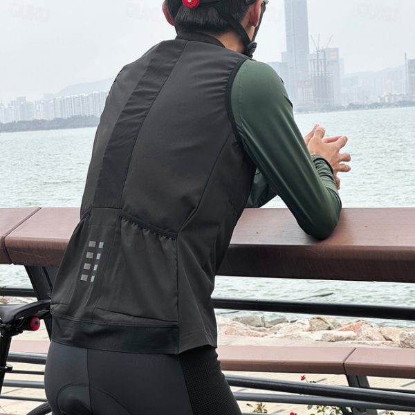 WOSAWECycling Breathable Windbreaker Vest Jacket