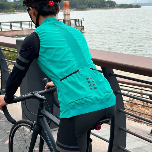 WOSAWECycling Breathable Windbreaker Vest Jacket