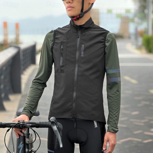 WOSAWECycling Breathable Windbreaker Vest Jacket