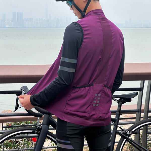 WOSAWECycling Breathable Windbreaker Vest Jacket